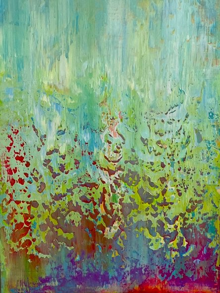 Manfred Boehme | Erblühen | 60x40 Acryl auf Holz