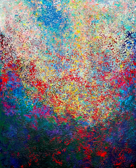Manfred Boehme | Punkt für Punkt | 100x80 Acryl auf Leinwand