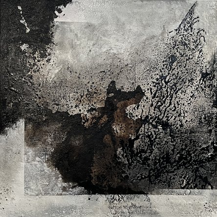 Manfred Boehme | ohne Titel | 100x100 Mixed Media auf Leinwand