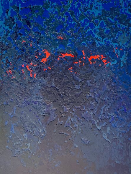Manfred Boehme | Aufsteigende Energie | 60x40  Acryl auf Holz